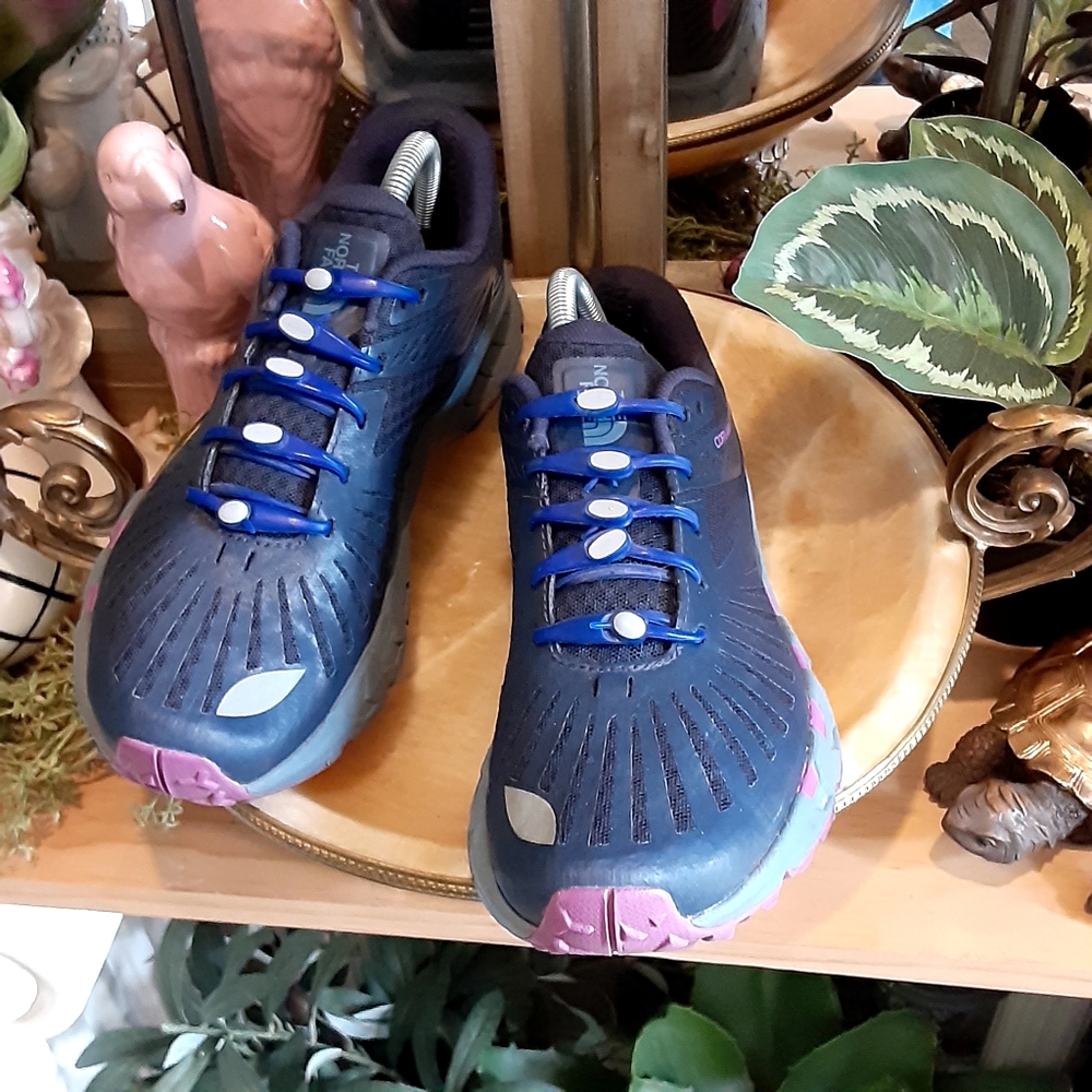 TNF Corvara FastFoam Performance Sneakers - Size 8.5 - Blue Mesh